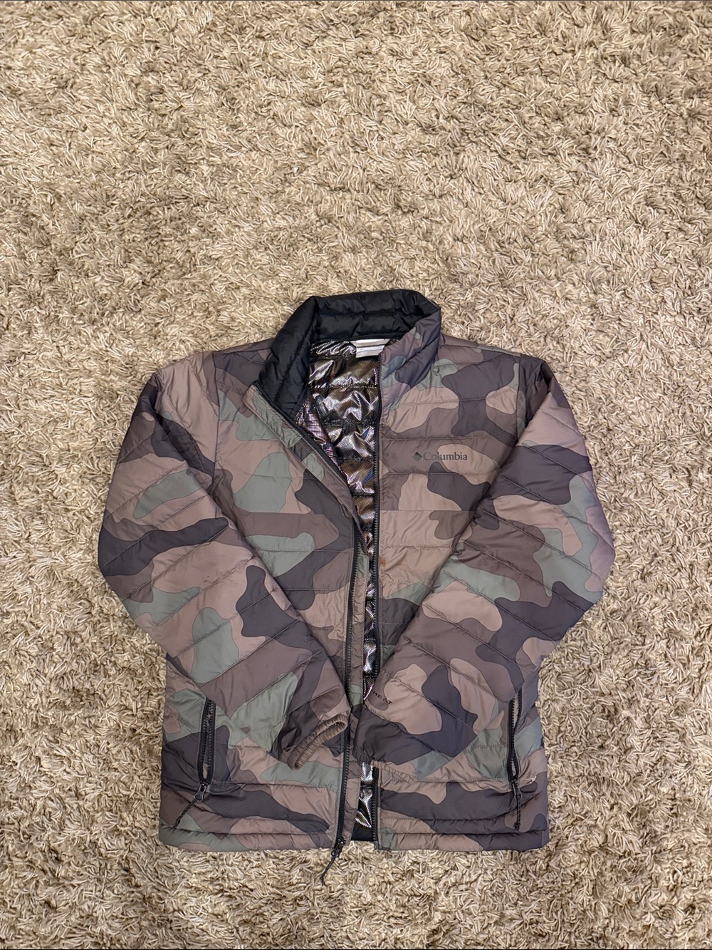 Columbia Men's Camo Packable Puffer Jacket - Green, Brown, Black